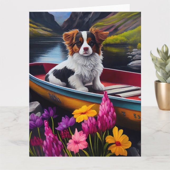 Papillon on a Paddle: A Scenic Adventure Card (Small Plant)