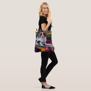 Papillon on a Paddle: A Scenic Adventure Tote Bag