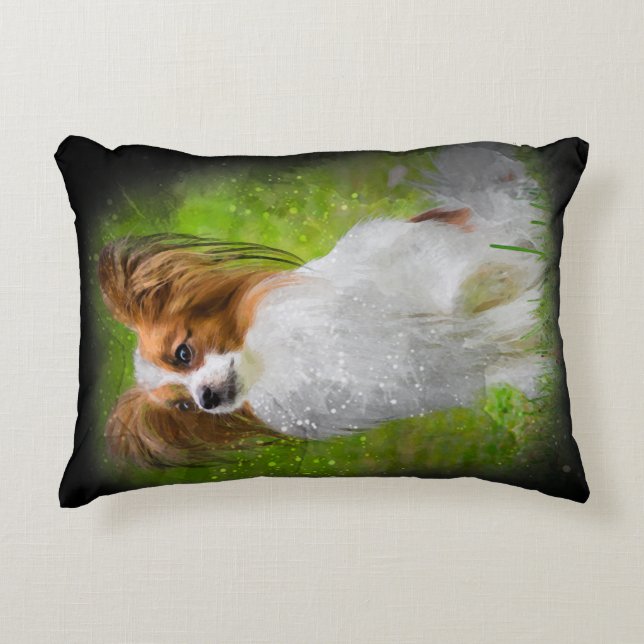 papillon,papilon,papillon dogs,papillon dog, accent pillow (Front)