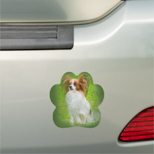 papillon,papilon,papillon dogs,papillon dog, car magnet