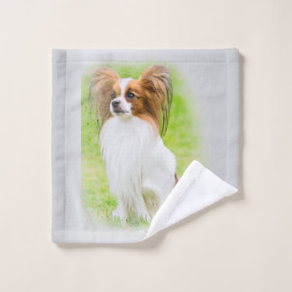 papillon,papilon,papillon dogs,papillon dog, wash cloth