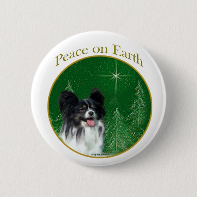 Papillon Peace Button (Front)