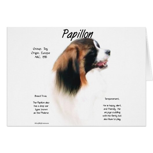 Papillon (Phalene) History Design Cards (Front Horizontal)