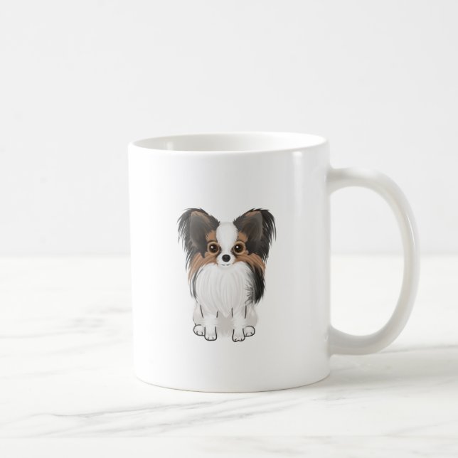 Papillon (picture) coffee mug (Right)