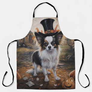 Papillon Pumpkins Halloween Scary  Apron