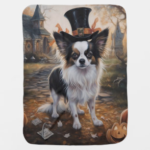 Papillon Pumpkins Halloween Scary Baby Blanket