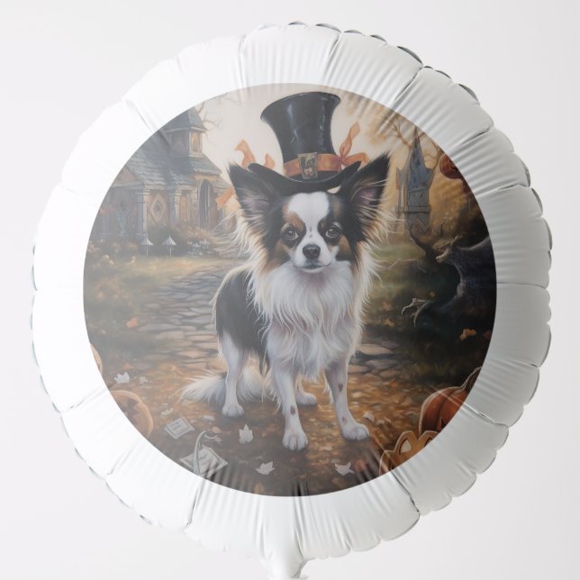 Papillon Pumpkins Halloween Scary  Balloon (Front)