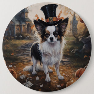 Papillon Pumpkins Halloween Scary Button