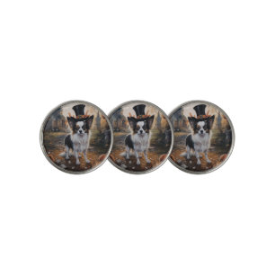 Papillon Pumpkins Halloween Scary Golf Ball Marker
