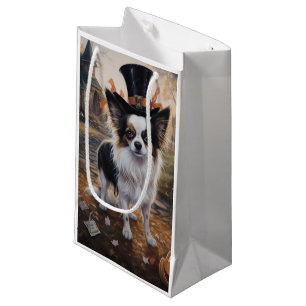 Papillon Pumpkins Halloween Scary  Small Gift Bag