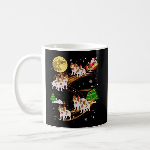 Papillon Reindeer Christmas Dog Riding Santa Xmas  Coffee Mug