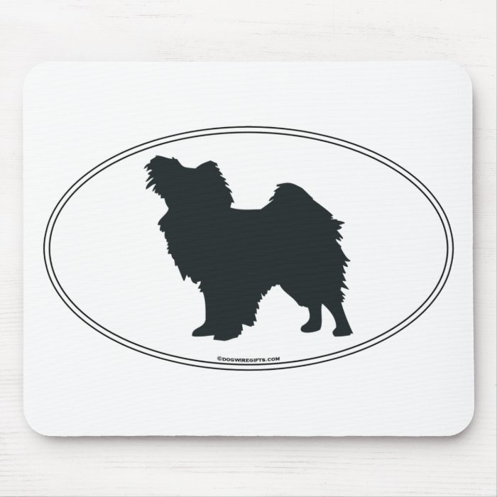 Papillon Silhouette Mouse Mat