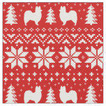 Papillon Silhouettes Christmas Holiday Patterned Fabric