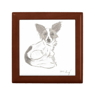Papillon Sketch Keepsake Box