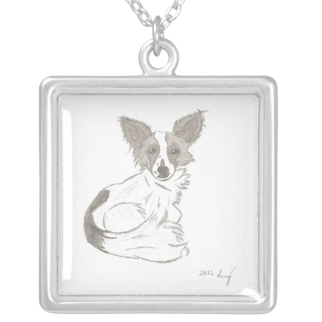 Papillon Sketch Necklace (Front)