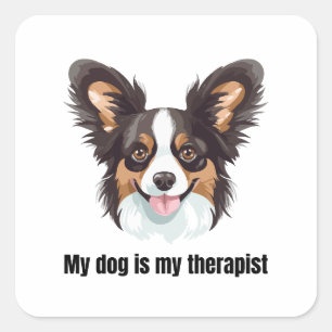 Papillon Square Sticker