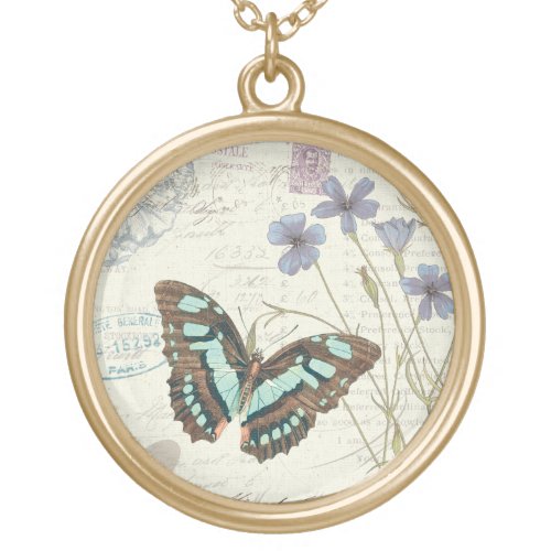 Papillon Tales Gold Plated Necklace