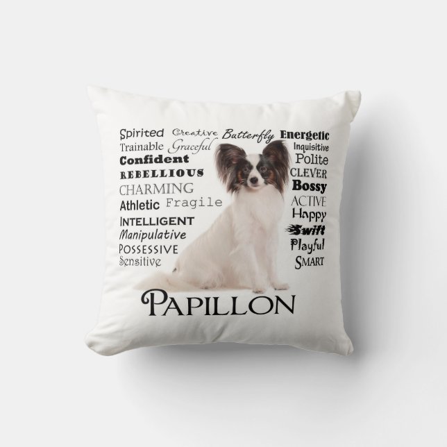 Papillon Traits Pillow (Front)
