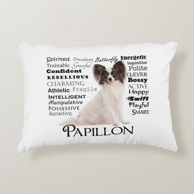 Papillon Traits Pillow (Front)
