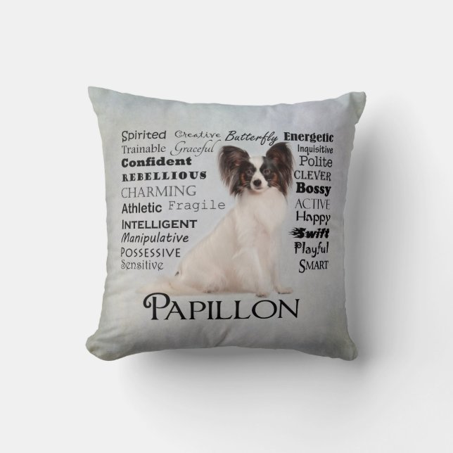 Papillon Traits Pillow (Front)