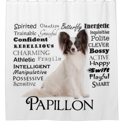 Papillon Traits Shower Curtain