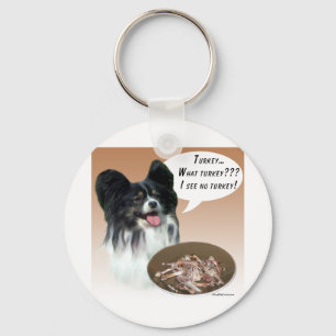 Papillon Turkey Keychain