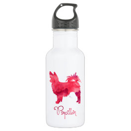 Papillon Watercolor Design Water Bottle