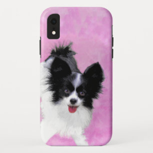 Papillon (White and Black) Painting - Dog Art iPhone XR Case