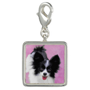 Papillon (White and Black) Painting - Dog Art Charm