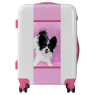 Papillon (White and Black) Painting - Dog Art Lugg Luggage
