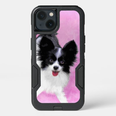 Papillon (White and Black) Painting - Dog Art iPhone 13 Case