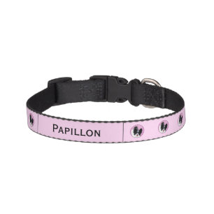 Papillon (White and Black) Painting - Dog Art Pet Collar