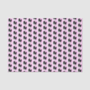 Papillon (White and Black) Painting - Dog Art Tissue Paper
