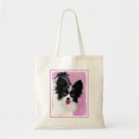 Papillon (White and Black) Painting - Dog Art