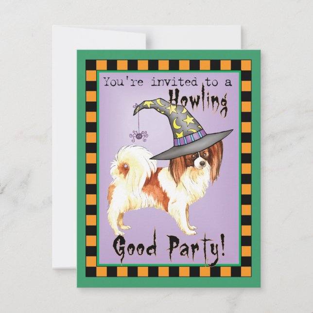 Papillon Witch Invitation (Front)