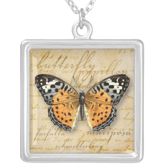Papillon Words Necklace (Front)
