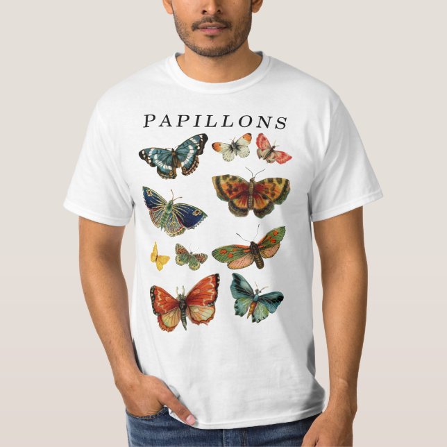 Papillons Butterfly Vintage T-Shirt (Front)