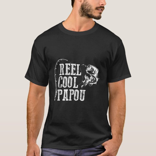 Papou Fishing Reel Cool Papou T-Shirt (Front)