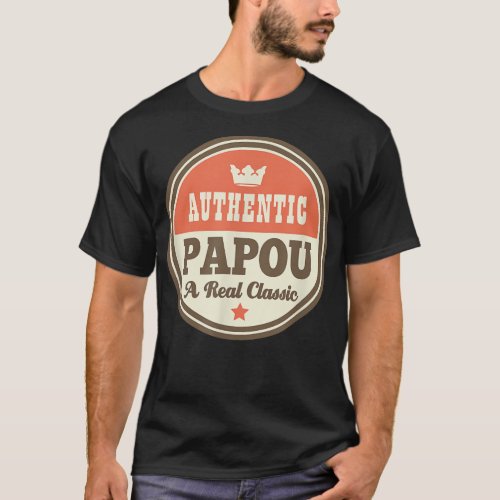 Papou Grandpa Tshirt Fathers Day Tee Gift 