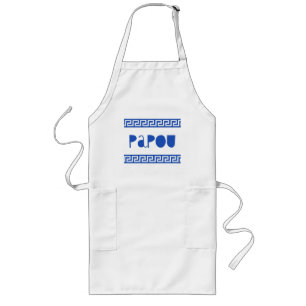 PAPOU GREEK KEY LONG APRON