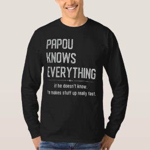 Papou Knows Everything Sarcasm Memes Sarcastic Qu T-Shirt