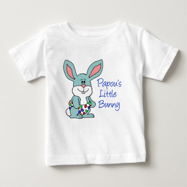 Papou Little Bunny Baby T-Shirt (Front)