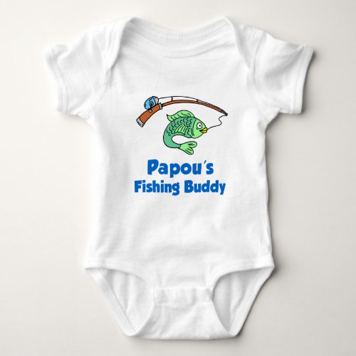 Papous Fishing Buddy Baby Bodysuit