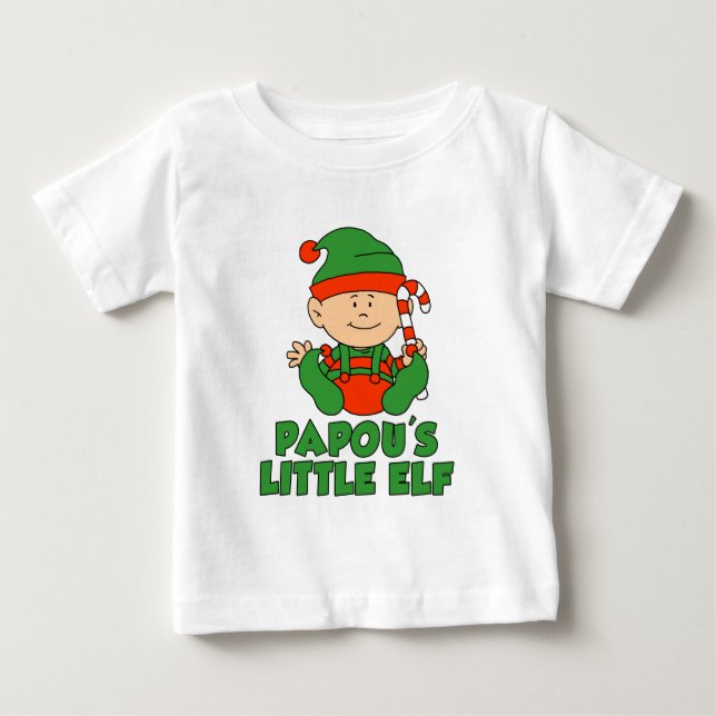 Papou's Little Elf Baby T-Shirt (Front)