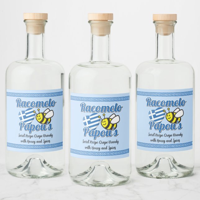 Papou's Racomelo Label (Bottles)