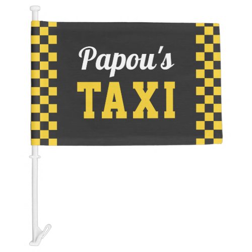 Papous Taxi  Funny Grandfather Car Flag