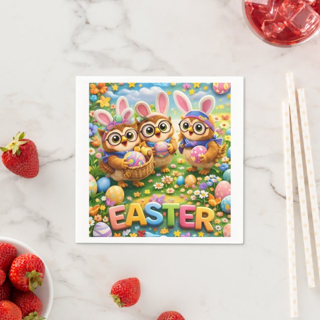 papper napkin rex hoot easter ideas (Insitu)