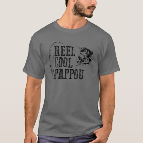 Pappou Fishing Reel Cool Pappou Funny Gift T_Shirt