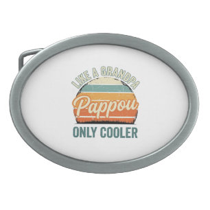 Pappou Like a Grandpa Only Cooler Vintage Shirt_1 Belt Buckle