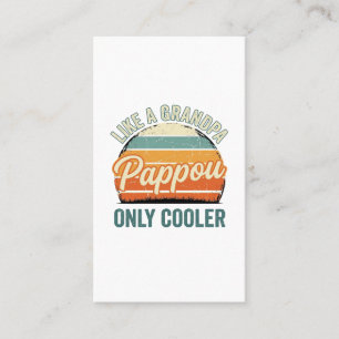 Pappou Like a Grandpa Only Cooler Vintage Shirt_1 Business Card